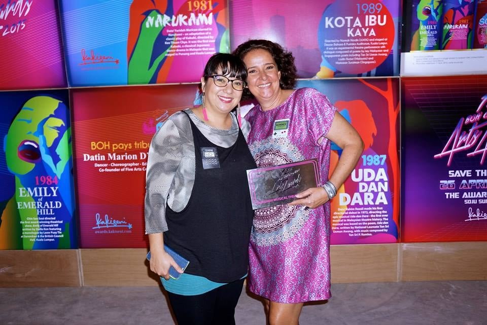 Joanna Bessey with a fellow performer